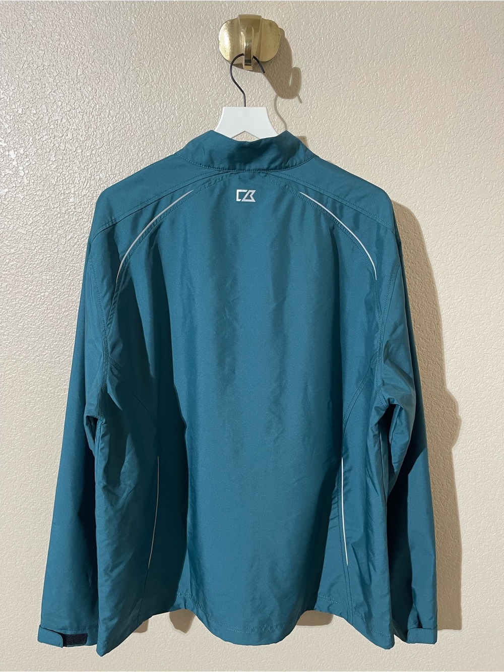 Cutter & Buck Teal Full-Zip Windbreaker - Picture 2 of 6